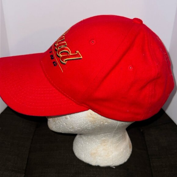 Vintage Bud Racing adult size hat adjustable RED nascar racing‎ budweiser beer - Picture 2 of 6